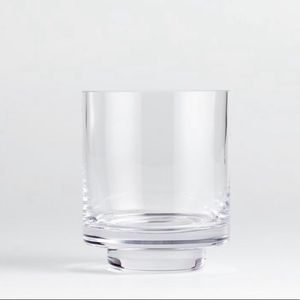 Crate & Barrel Taylor Glass Hurricane Candle Holders 4.5”, Set of 2